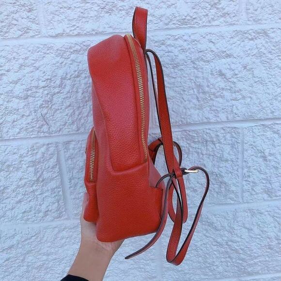 Michael Kors Erin 35F0GERB8L Medium Leather Backpack In Flame - Picture 3 of 5